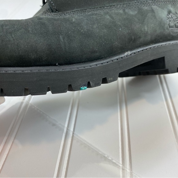 Timberland‎ Boys Black Premium Water Resistant Leather Suede Boots Sz 3 - Picture 12 of 13